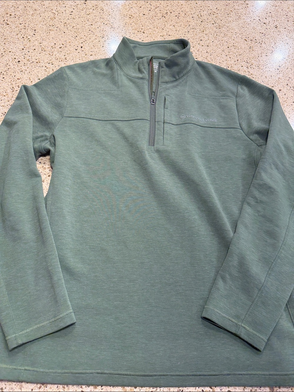 Vineyard Vines Men’s Green Quarter-Zip Pullover OTG Shep Shirt Size M